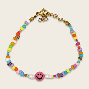 Perlenarmband Smile bunt