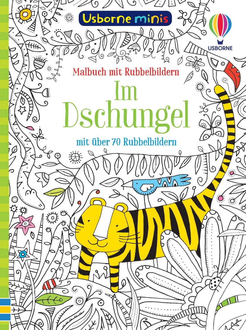 Malbuch mit Rubbelbildern: Im Dschungel