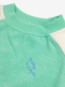 Baby Green color block Terry Sweatshirt