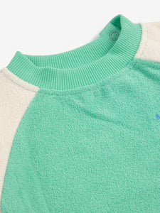 Baby Green color block Terry Sweatshirt