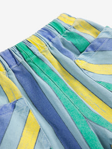 Baby Multicolor Stripes Denim Hose