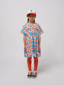 Geometric Game all over woven Kleid