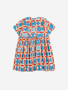 Geometric Game all over woven Kleid