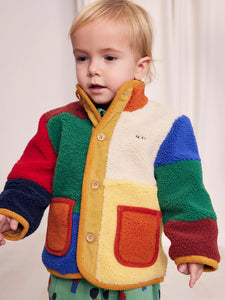 Baby Color Block Sheepskin Jacke