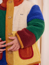 Laden Sie das Bild in den Galerie-Viewer, Baby Color Block Sheepskin Jacke