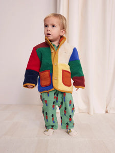 Baby Color Block Sheepskin Jacke