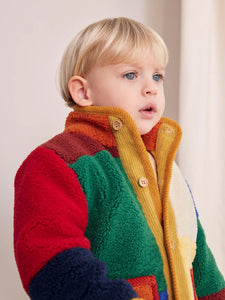 Baby Color Block Sheepskin Jacke