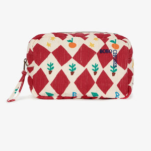 Harlequin printed quilted Pouch