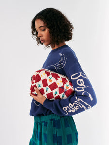 Harlequin printed quilted Pouch