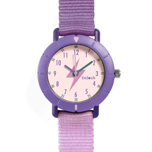 Ticlock Kinder Armbanduhr Lila Blitz