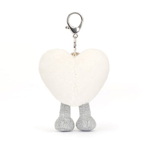 Amuseables Cream Heart Bag Charm