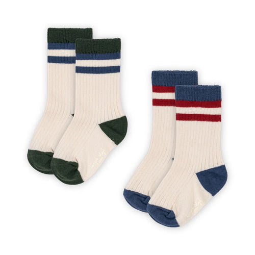 2 Pack Socken Multi Stripe