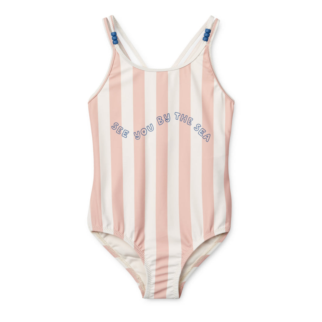 Suna Badeanzug Stripe Sorbet rose