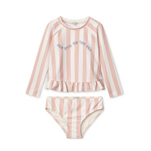 Laden Sie das Bild in den Galerie-Viewer, Dagny Badeset Stripe Sorbet rose