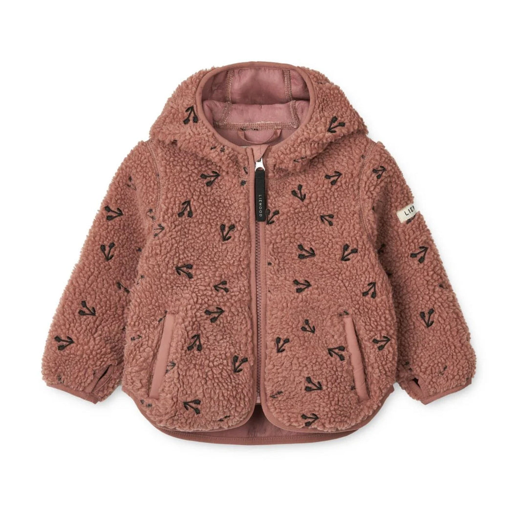 Mara Fleecejacke Dark rosetta Cherries