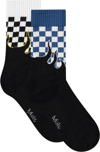 Norman 2er Set Socken Blue Flames