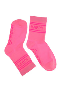 Neon Happy Pink Socken