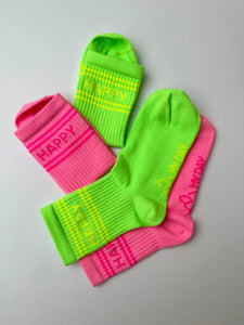 Neon Happy Grün Socken