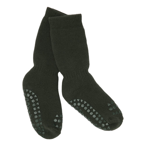 Rutschfeste Terry Socken Forest Green