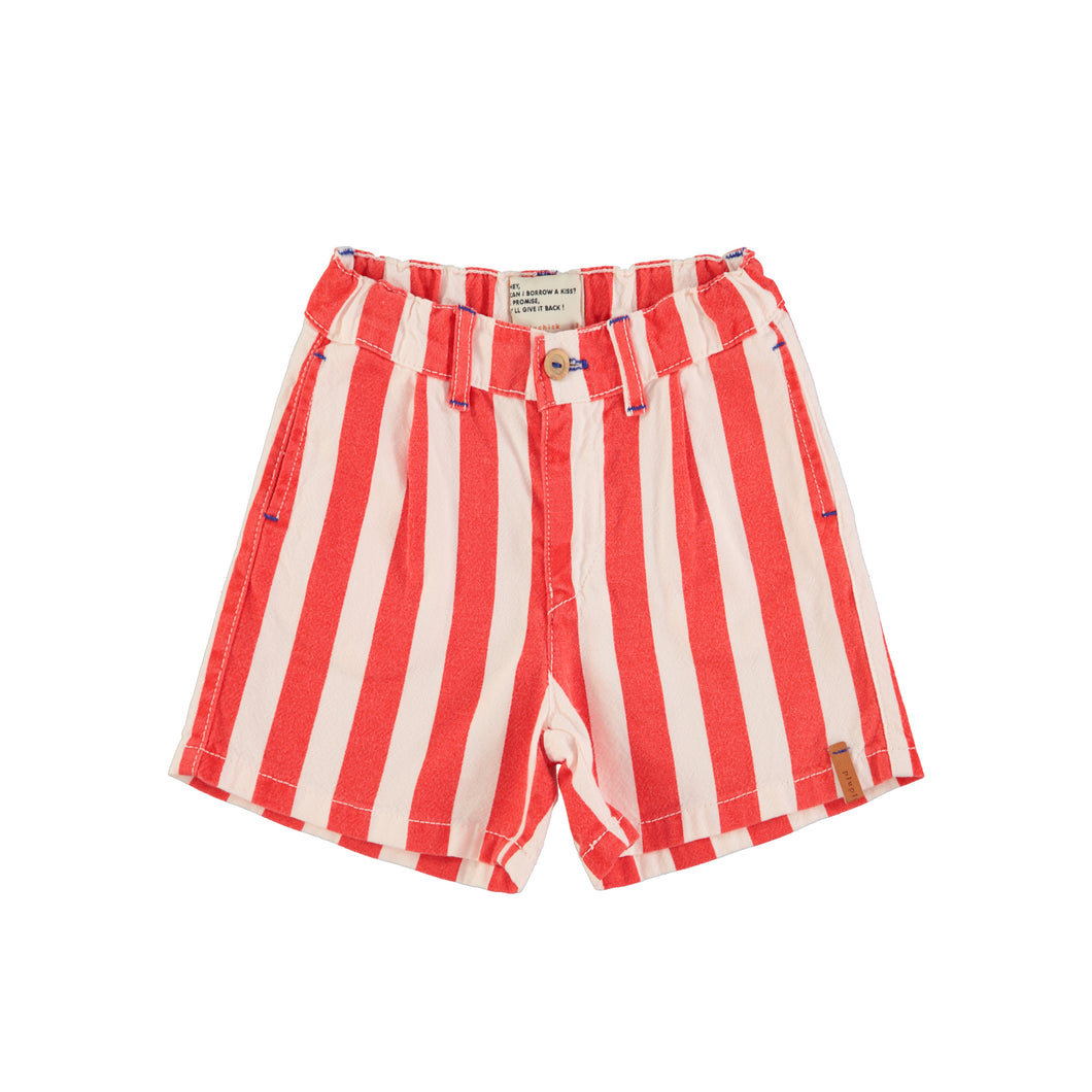 Shorts white & red Stripes