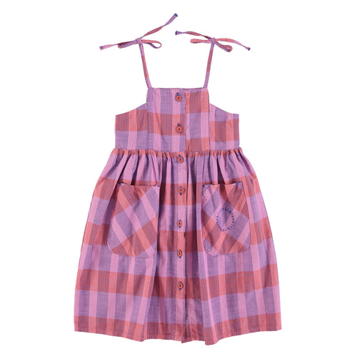 Langes Kleid Lavender Checkered