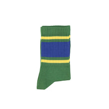 Laden Sie das Bild in den Galerie-Viewer, Socken green blue &amp; yellow Stipes