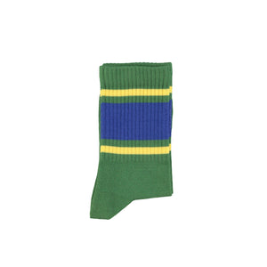 Socken green blue & yellow Stipes