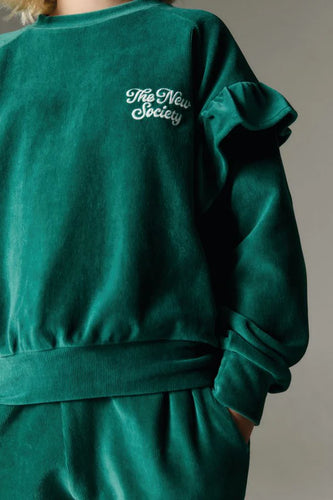 Odense Samt Sweater Retro Green