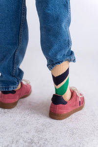 Sporty Socks Sand Stripe