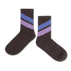 Sporty Socks Charcoal Grey Stripe