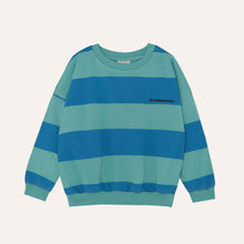 Laden Sie das Bild in den Galerie-Viewer, Blue Stripes Oversized Sweatshirt