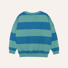 Laden Sie das Bild in den Galerie-Viewer, Blue Stripes Oversized Sweatshirt