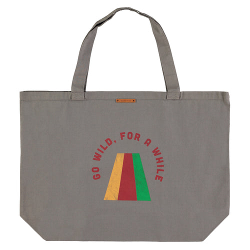 Shopper Grey Multicolor Print