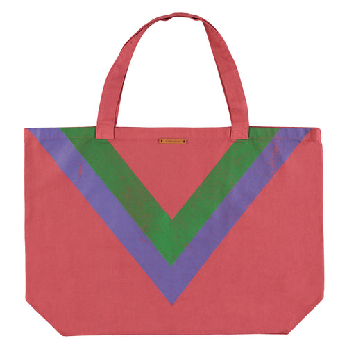 Shopper Pink Multicolor Print