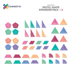 Magnetische Bausteine Pastel Shape Expansion Pack 48 Teile