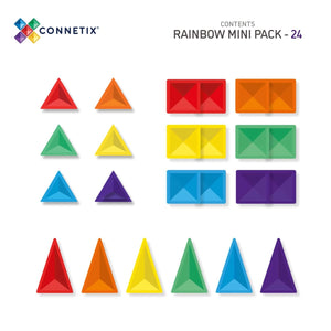 Magnetische Bausteine Rainbow Mini Pack 24 Teile