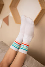 Laden Sie das Bild in den Galerie-Viewer, Schulkind Socken orange-mint