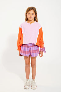 Frottee Sweatshirt Orange Lavender