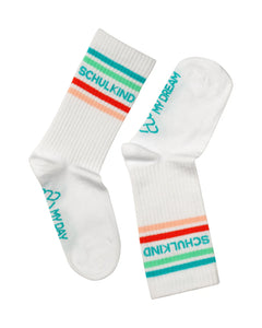 Schulkind Socken orange-mint