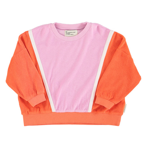 Frottee Sweatshirt Orange Lavender