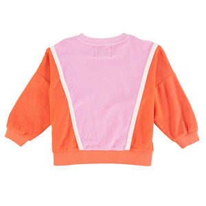 Frottee Sweatshirt Orange Lavender